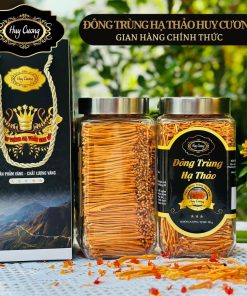 (Combo 2 lọ) Nấm Đông trùng hạ thảo sấy khô thăng hoa, sợi đẹp loại 1 lọ (50g) Huy Cương ngâm rượu, ngâm mật ong, pha trà