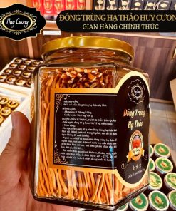 Nấm Đông trùng hạ thảo sấy khô thăng hoa, sợi đẹp loại 1 (25g). Đông trùng hạ thảo Huy Cương ngâm rượu, mật ong, pha trà