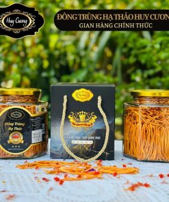 (Combo 2 lọ) Nấm Đông trùng hạ thảo sấy khô thăng hoa, sợi đẹp loại 1 lọ 25g Huy Cương ngâm rượu, ngâm mật ong, pha trà