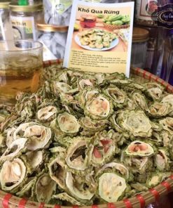 Khổ qua mướp đắng rừng thái lát sấy khô loại 1 (500g, 1kg) từ khổ qua rừng tươi hỗ trợ tiểu đường, giảm mỡ máu, mỡ bụng