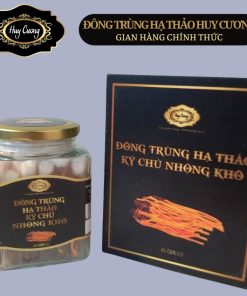 Đông trùng hạ thảo ký chủ nhộng khô Huy Cương (nguyên con khô), nhộng tằm sắn, tằm dâu và nhộng sâu (40 con/hộp)